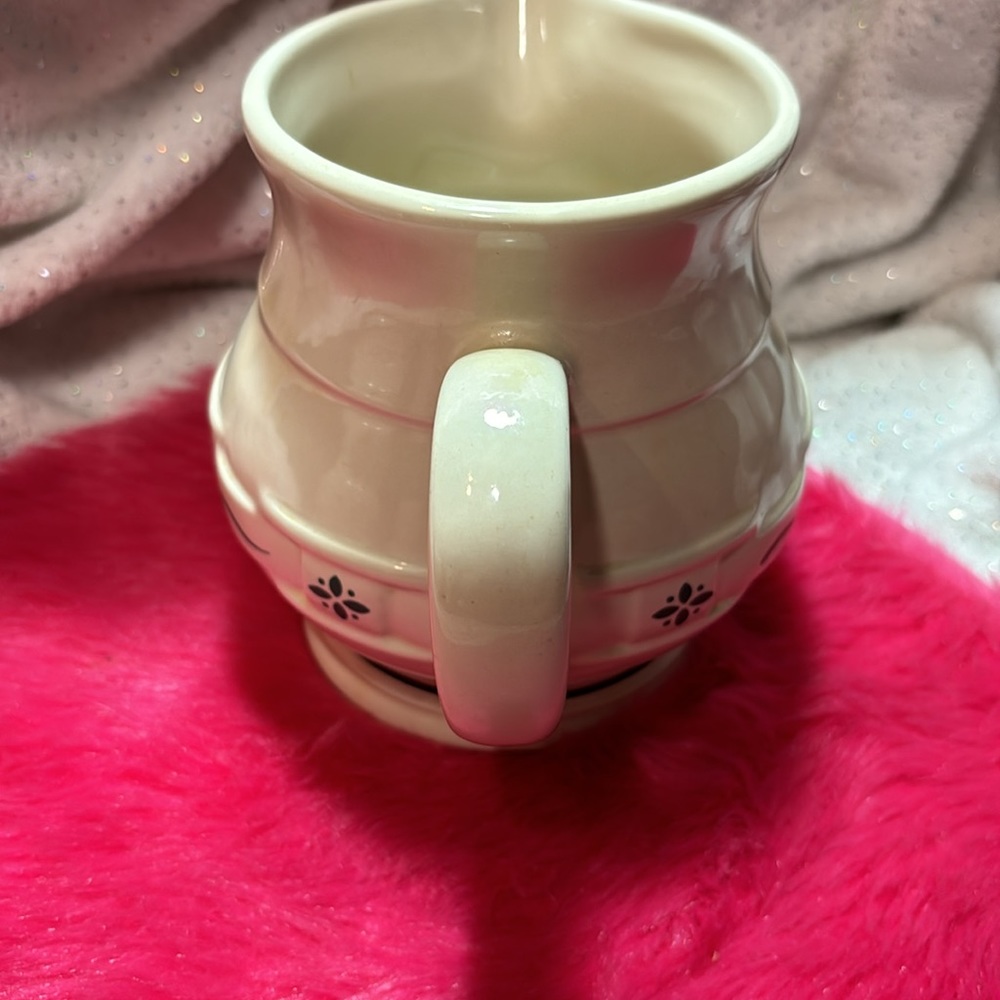 Longaberger Pottery Woven Traditions Heritage Green Small 1 QT Juice Pitcher - Picture 5 of 11